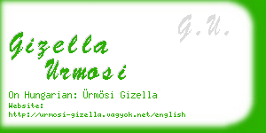 gizella urmosi business card