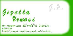 gizella urmosi business card
